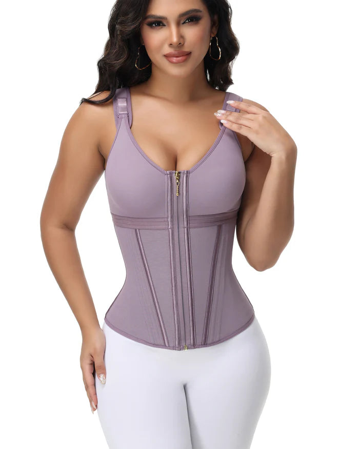 ShapeSave® Latex Boned Waist Trainer Vest with Built-in Bra
