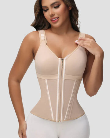 ShapeSave® Latex Boned Waist Trainer Vest with Built-in Bra