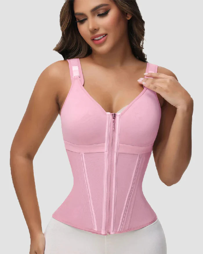 ShapeSave® Latex Boned Waist Trainer Vest with Built-in Bra