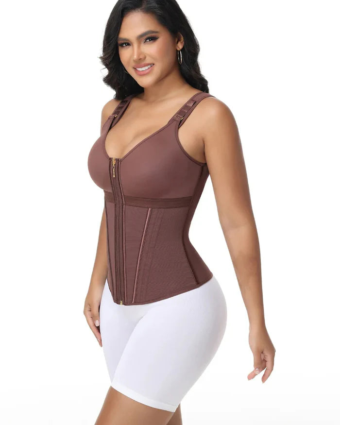 ShapeSave® Latex Boned Waist Trainer Vest with Built-in Bra