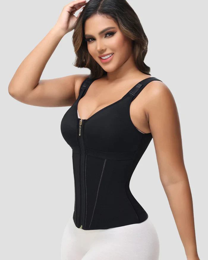 ShapeSave® Latex Boned Waist Trainer Vest with Built-in Bra