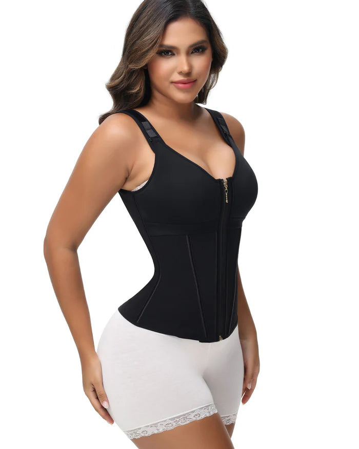 ShapeSave® Latex Boned Waist Trainer Vest with Built-in Bra