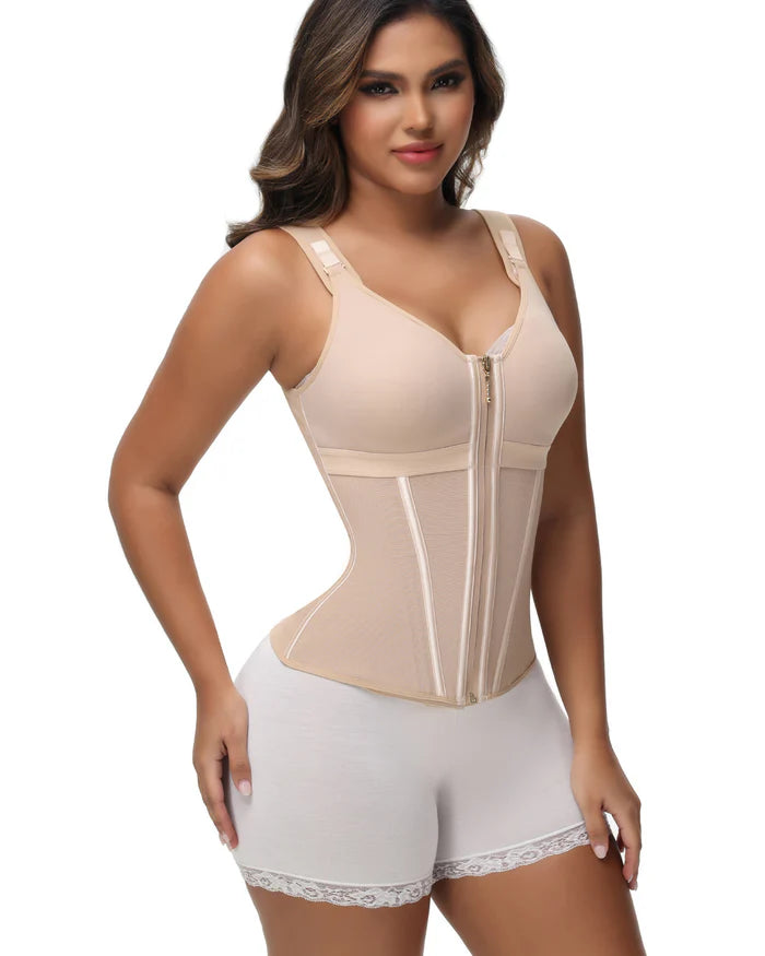 ShapeSave® Latex Boned Waist Trainer Vest with Built-in Bra