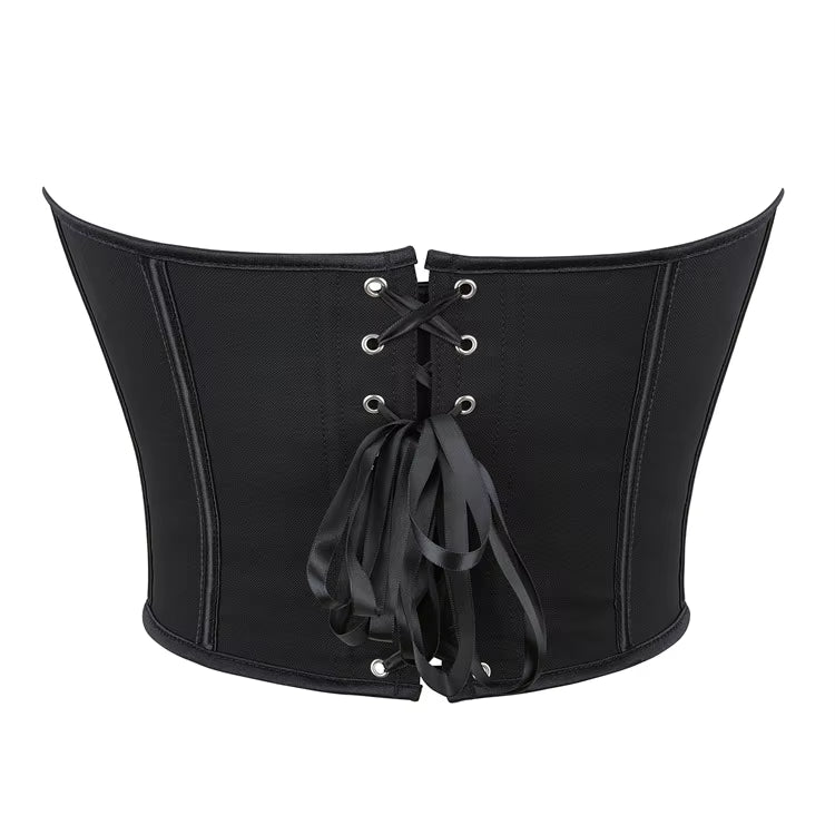 Red Corset Top Bustiers Corsets Lingerie Support Chest Satin Boned Corset Gothic Corsets Overbust Bodysuit